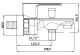 Смеситель для ванны AZARIO CADEO AZ-15940501 с коротким изливом