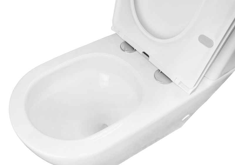 Унитаз-компакт Azario Grado AZ-2141 UQ1 665х380х845 напольный, смыв «Торнадо», безободковый, с бачком и сидением микролифт