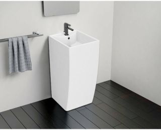 Раковина напольная AZARIO COMELLA 48 AZ-314 отдельностоящая прямоугольная, белый Раковина напольная AZARIO COMELLA 48 AZ-314 отдельностоящая прямоугольная, белый