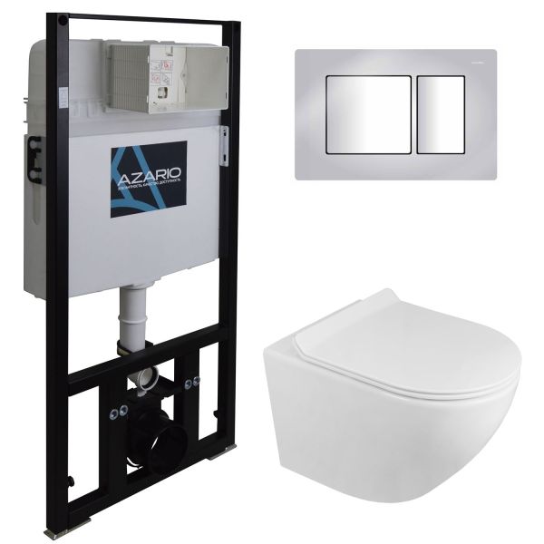 Сет AZARIO Grado N AZ-8010-1000+AZ-8200-0031+AZ-0046N с быстросъемным сиденьем микролифт+ клавиша смыва хром глянец Сет AZARIO Grado N AZ-8010-1000+AZ-8200-0031+AZ-0046N с быстросъемным сиденьем микролифт+ клавиша смыва хром глянец