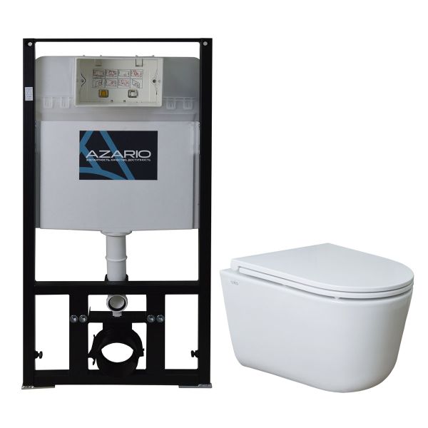 Сет AZARIO AZ-8010-1000+LY1100R унитаз подвесной Creo Ceramique LYon 2.0 с системой смыва Tornado в комплекте с быстросъемным сиденьем микролифт Сет AZARIO AZ-8010-1000+LY1100R унитаз подвесной Creo Ceramique LYon 2.0 с системой смыва Tornado в комплекте с быстросъемным сиденьем микролифт