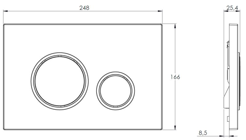 Кнопка смыва Azario KAPRIS AZ-8200-0046 двойная, белый+золото Кнопка смыва Azario KAPRIS AZ-8200-0046 двойная, белый+золото