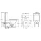 Унитаз-компакт Azario Fresco AZ-8302 360х620х800 напольный, безободковый, с быстросъемным сиденьем микролифт