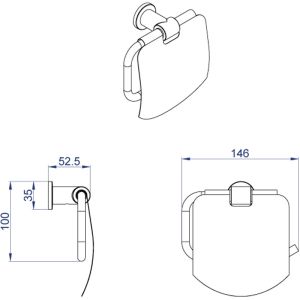 Держатель туалетной бумаги AZARIO FORNY AZ-88310 с крышкой