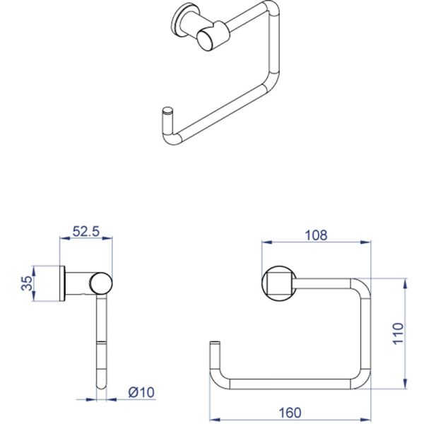 Держатель туалетной бумаги AZARIO FORNY AZ-88310A