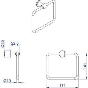 Полотенцедержатель AZARIO FORNY AZ-88311A
