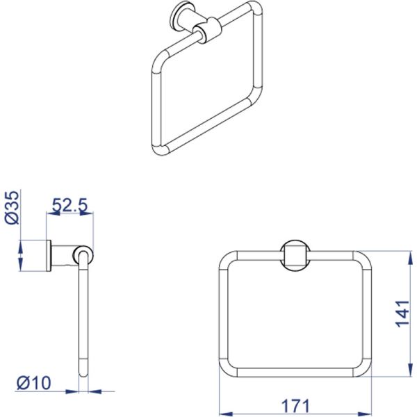 Полотенцедержатель AZARIO FORNY AZ-88311A