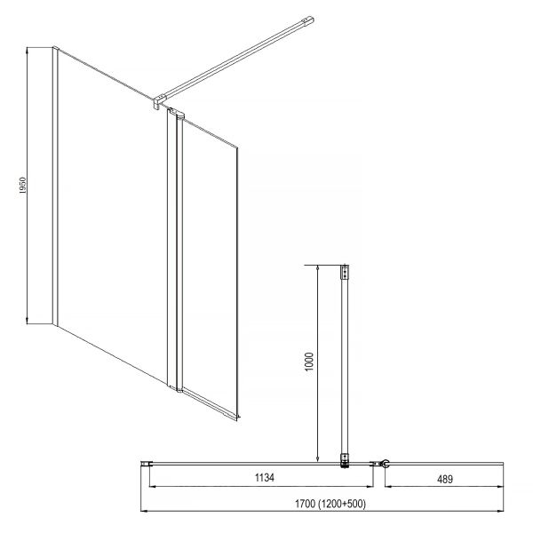 Душевая перегородка Azario CHICAGO AZ-NAR6321 1200