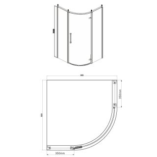 Душевое ограждение Azario ONTARIO AZ-NBB2231-L 900 GOLD Душевое ограждение Azario ONTARIO AZ-NBB2231-L 900 GOLD