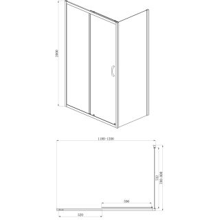 Душевое ограждение AZARIO MILTON AZ-ND1131-L 1200 BLACK 120x80 см Душевое ограждение AZARIO MILTON AZ-ND1131-L 1200 BLACK 120x80 см