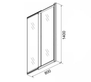 Шторка для ванны Azario MERRIT AZ-NF6122 800 Шторка для ванны Azario MERRIT AZ-NF6122 800