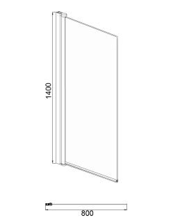 Шторка для ванны Azario MERRIT AZ-NF6211-1 800 Шторка для ванны Azario MERRIT AZ-NF6211-1 800