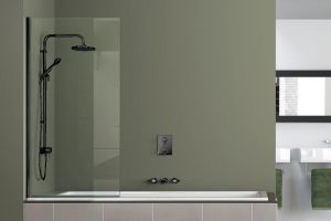 Шторка для ванны Azario MERRIT AZ-NF6211-1 800 BLACK