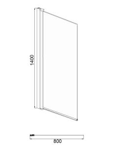 Шторка для ванны Azario MERRIT AZ-NF6211-1 800 BLACK