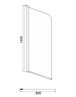 Шторка для ванны Azario MERRIT AZ-NF6211 800 Шторка для ванны Azario MERRIT AZ-NF6211 800