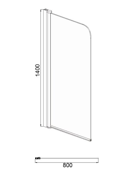 Шторка для ванны Azario MERRIT AZ-NF6211 800