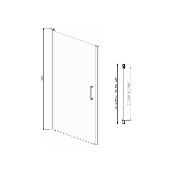 Распашная дверь Azario ALBERTA AZ-NK6211 800 Распашная дверь Azario ALBERTA AZ-NK6211 800