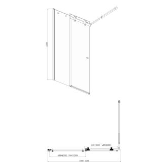 Шторка для ванны Azario CARLEON AZ-NKB6121 1000 Шторка для ванны Azario CARLEON AZ-NKB6121 1000