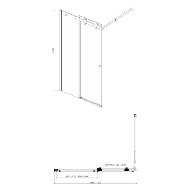 Шторка для ванны Azario CARLEON AZ-NKB6121 1000