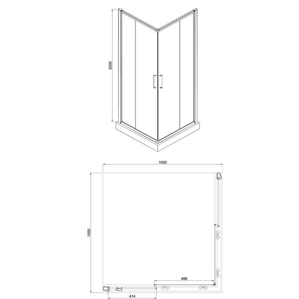 Душевое ограждение Azario GREENWOOD AZ-NNE1142 1000 1000х1000х1850 Душевое ограждение Azario GREENWOOD AZ-NNE1142 1000 1000х1000х1850