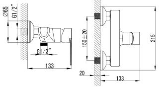 Смеситель для душа AZARIO FARO AZ-PS33459C Смеситель для душа AZARIO FARO AZ-PS33459C