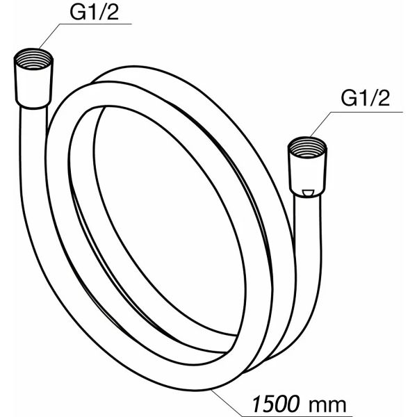 Шланг для душа Azario KAPRIS AZ-SW-PVC-1,5-BL ПВХ 1,50 м