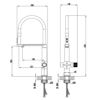 Смеситель для кухонной мойки Azario ADVANTAGE AZ-VRG569223C гибкий излив Смеситель для кухонной мойки Azario ADVANTAGE AZ-VRG569223C гибкий излив