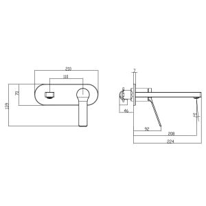 Смеситель для раковины Azario VISE AZ-VSA148330AJ