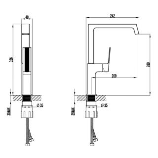 Смеситель для кухонной мойки Azario EXQUISITE AZ-VSM568340C керамический картридж Смеситель для кухонной мойки Azario EXQUISITE AZ-VSM568340C керамический картридж
