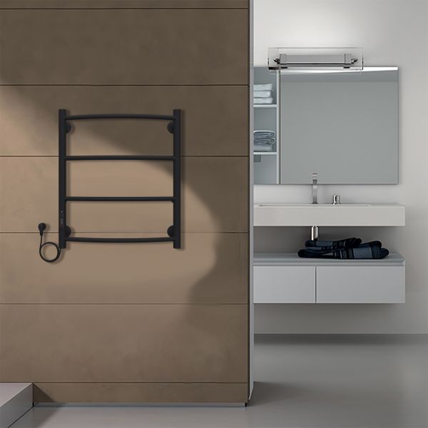 Полотенцесушитель электрический AZARIO VERONA AZ04756B 500/600 4 секции, тен слева, черный Полотенцесушитель электрический AZARIO VERONA AZ04756B 500/600 4 секции, тен слева, черный