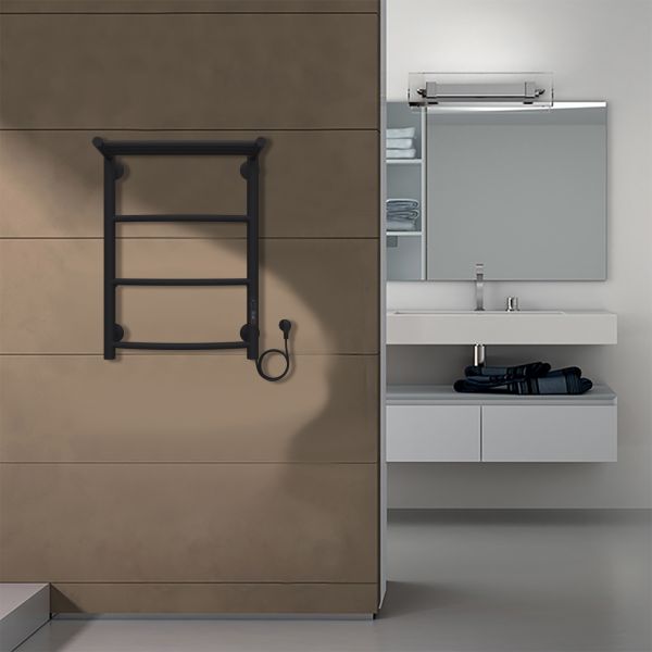 Полотенцесушитель электрический AZARIO VERONA AZ04846PB 400/600 3 секции, с полкой, тен справа, черный Полотенцесушитель электрический AZARIO VERONA AZ04846PB 400/600 3 секции, с полкой, тен справа, черный