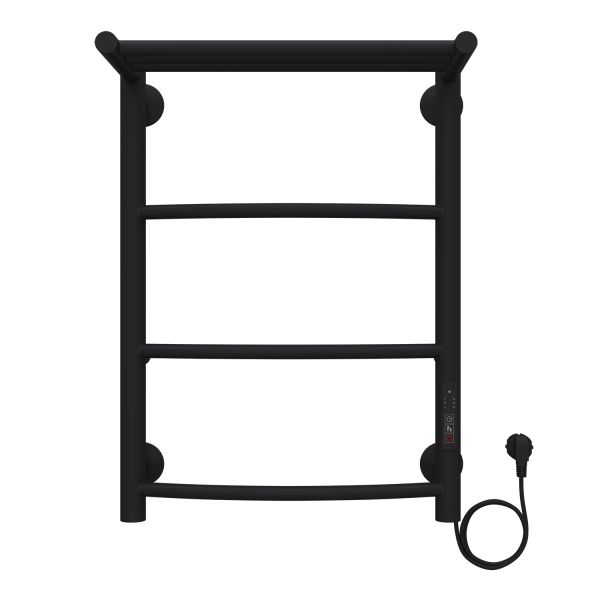 Полотенцесушитель электрический AZARIO VERONA AZ04846PB 400/600 3 секции, с полкой, тен справа, черный Полотенцесушитель электрический AZARIO VERONA AZ04846PB 400/600 3 секции, с полкой, тен справа, черный