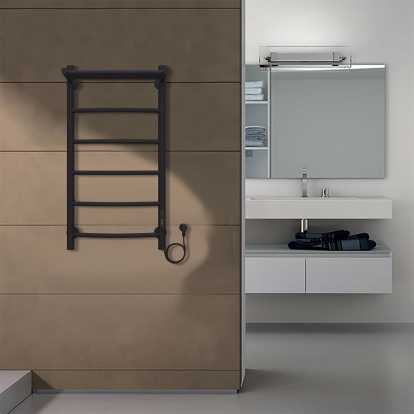 Полотенцесушитель электрический AZARIO VERONA AZ04848PB 400/800 5 секций, с полкой, тен справа, черный Полотенцесушитель электрический AZARIO VERONA AZ04848PB 400/800 5 секций, с полкой, тен справа, черный