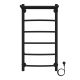 Полотенцесушитель электрический AZARIO VERONA AZ04848PB 400/800 5 секций, с полкой, тен справа, черный Полотенцесушитель электрический AZARIO VERONA AZ04848PB 400/800 5 секций, с полкой, тен справа, черный