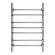 Полотенцесушитель водяной AZARIO FERRARA AZ09158 500/800 7 секций, нижнее/диагональное подключение, 1/2, хром