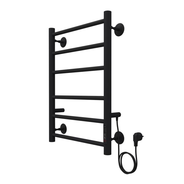 Полотенцесушитель электрический AZARIO PARMA AZ10846B 400/600 6 секций, тен справа, черный Полотенцесушитель электрический AZARIO PARMA AZ10846B 400/600 6 секций, тен справа, черный