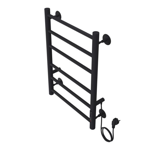 Полотенцесушитель электрический AZARIO PARMA AZ10846B 400/600 6 секций, тен справа, черный Полотенцесушитель электрический AZARIO PARMA AZ10846B 400/600 6 секций, тен справа, черный