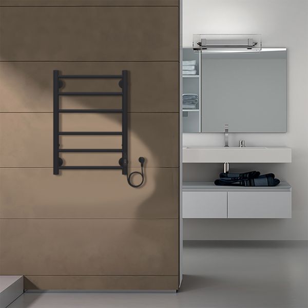 Полотенцесушитель электрический AZARIO PARMA AZ10846B 400/600 6 секций, тен справа, черный Полотенцесушитель электрический AZARIO PARMA AZ10846B 400/600 6 секций, тен справа, черный