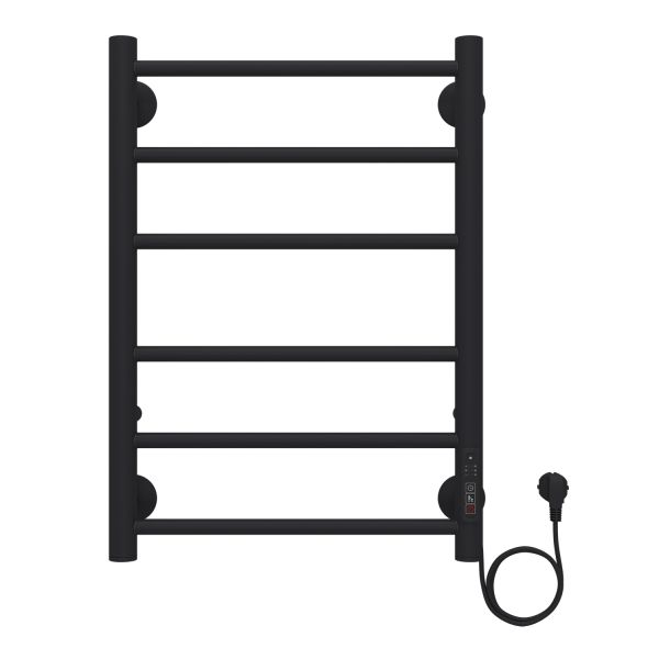 Полотенцесушитель электрический AZARIO PARMA AZ10846B 400/600 6 секций, тен справа, черный Полотенцесушитель электрический AZARIO PARMA AZ10846B 400/600 6 секций, тен справа, черный