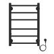 Полотенцесушитель электрический AZARIO PARMA AZ10846B 400/600 6 секций, тен справа, черный Полотенцесушитель электрический AZARIO PARMA AZ10846B 400/600 6 секций, тен справа, черный