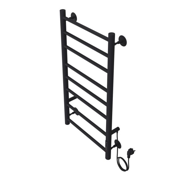 Полотенцесушитель электрический AZARIO PARMA AZ10848B 400/800 8 секций, диммер справа, черный Полотенцесушитель электрический AZARIO PARMA AZ10848B 400/800 8 секций, диммер справа, черный