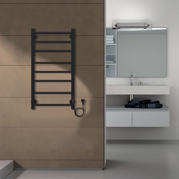 Полотенцесушитель электрический AZARIO PARMA AZ10848B 400/800 8 секций, диммер справа, черный Полотенцесушитель электрический AZARIO PARMA AZ10848B 400/800 8 секций, диммер справа, черный