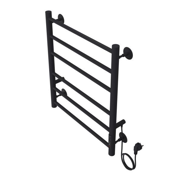 Полотенцесушитель электрический AZARIO PARMA AZ10856B 500/600 6 секций, тен справа, черный Полотенцесушитель электрический AZARIO PARMA AZ10856B 500/600 6 секций, тен справа, черный