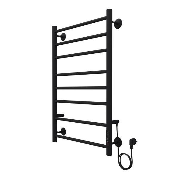 Полотенцесушитель электрический AZARIO PARMA AZ10858B 500/800 8 секций, тен справа, черный Полотенцесушитель электрический AZARIO PARMA AZ10858B 500/800 8 секций, тен справа, черный