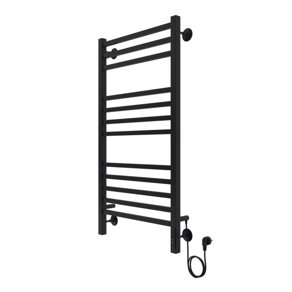 Полотенцесушитель электрический AZARIO ANCONA AZ71850B 500/1000 квадрат, 12 секций, диммер справа, черный Полотенцесушитель электрический AZARIO ANCONA AZ71850B 500/1000 квадрат, 12 секций, диммер справа, черный