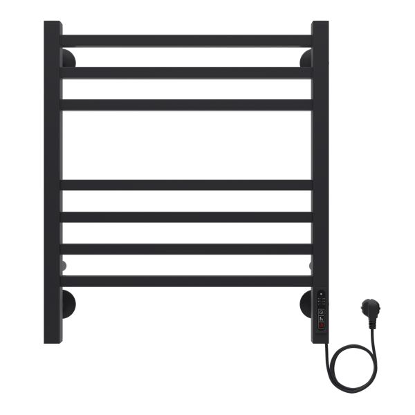 Полотенцесушитель электрический AZARIO ANCONA  AZ71856B 500/600 квадрат, 7 секций, тен справа, черный Полотенцесушитель электрический AZARIO ANCONA  AZ71856B 500/600 квадрат, 7 секций, тен справа, черный