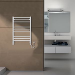 Полотенцесушитель электрический AZARIO ANCONA AZ71858W  500/800 квадрат, 9 секций, тен справа, белый