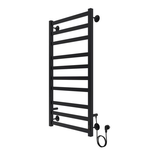 Полотенцесушитель электрический AZARIO PALERMO AZ83850B 500/1000 квадрат, 10 секций, диммер справа, черный Полотенцесушитель электрический AZARIO PALERMO AZ83850B 500/1000 квадрат, 10 секций, диммер справа, черный