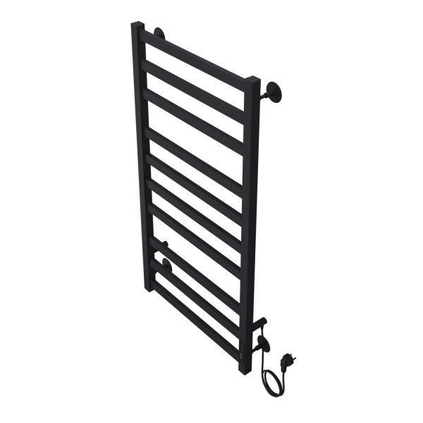 Полотенцесушитель электрический AZARIO PALERMO AZ83850B 500/1000 квадрат, 10 секций, диммер справа, черный Полотенцесушитель электрический AZARIO PALERMO AZ83850B 500/1000 квадрат, 10 секций, диммер справа, черный