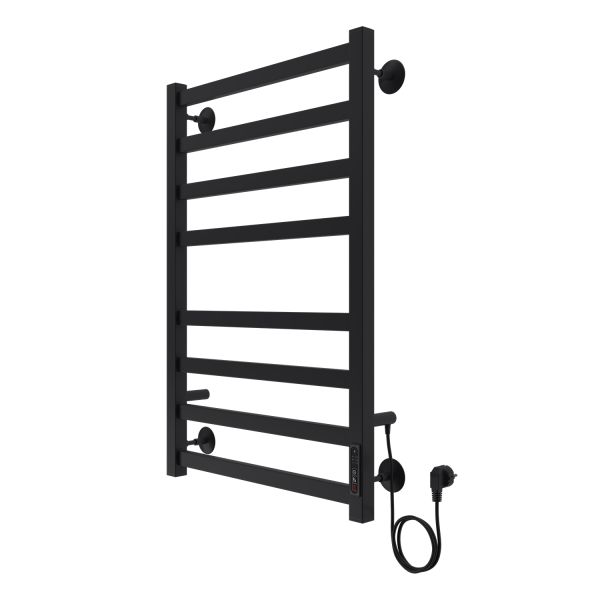 Полотенцесушитель электрический AZARIO PALERMO AZ83858B 500/800 квадрат, 8 секций, тен справа, черный Полотенцесушитель электрический AZARIO PALERMO AZ83858B 500/800 квадрат, 8 секций, тен справа, черный